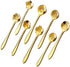 Stainless Steel Flower Coffee Spoon Set, LEIHEFA 8 Pcs Creative Tea Spoon,Stirring Spoon, Ice Tea Spoon for Tea, Cake, Sugar, Dessert Ice Cream Sp...