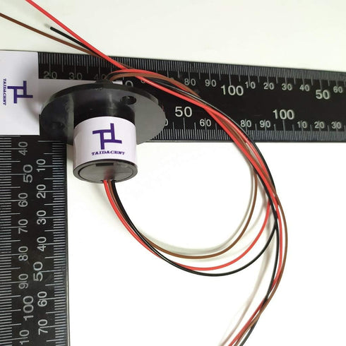 Taidacent 3 Wires 4 Wires 5A 10A 15A 30A Electrical Slip Ring Collector Ring Rotary Electrical Contact Joint Rotary Connector Commutator (3 Wires ...