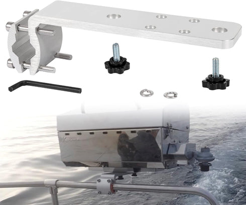 58182 Stow N' Go Grill Rail Mount Bracket, Compatible with Any Kuma Grill and RV Boat Camping Inside/Outboard 7/8" to 1-1/4" Round or 1-1/4" Squar...