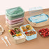 NatraProw Bento Box for Adult, 1200 ML Lunch Containers, LeakProof Lunch Box with Utensils, BPA Free, 3 Compartment Bento Box Microwave Safe, Blue...