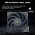 P1 Performance Black Computer Case Fans, LCP Polymer Material Cooling Fan,120mm CPU Fan PWM 2650RPM 92CFM 4.55mmH20 FDB Bearing, Suitable for PC C...
