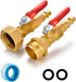 RV Winterize Blowout Adapter with 1/4" Quick Connect Plug and 3/4" Garden Water Hose Threading for Boat Camper Trailer Sprinkler Systems Irrigatio...