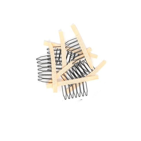 20 Pieces Wig Combs Wig Clips Wig Combs to Secure Wig 7-teeth Wig Accessories Tools For Making Wig Caps Wig Comb (Beige,20 Pcs))...