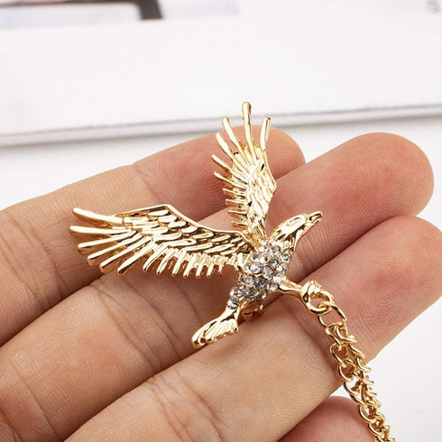 2 Packs Men's Eagle Brooch Lapel Pin Badge Hanging Chains Collar Brooches Pin for Career Suit Tuxedo of Shirts Tie Hat Scarf for Boyfriend Father ...