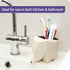 PELEG DESIGN Cutlery Holder Jumbo Cute Drainer and Funny Plastic Elephant Sink Cutlery Organizer Drainer Storage Box and Toothbrush Holder (Cream)...