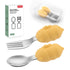 Baby Fork and Spoon Set with Carry Case Baby Training Utensils Self Feeding Toddler Silverware Silicone and Stainless Steel Kids and Toddler Utens...