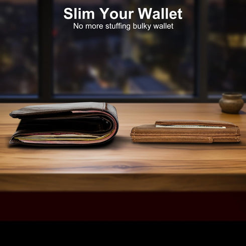 Dinghao RFID Blocking Slim Money Clip Aluminum Wallet Automatic Pop-up Card Case...