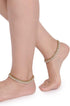 Efulgenz Indian Anklets for Women Crystal Ankle Bracelet White Pearl Ankle Bracelet Indian Payal Anklet Anklets Indian Style Payal Anklet Indian G...