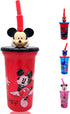 Disney Mickey Mouse Buddy Sips Water Tumbler with 3D Character Head Straw Drinkware, 1 Count - Safe BPA free Bottles, Easy to Clean, Perfect Gifts...