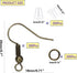 600Pcs Hypoallergenic Earring Hooks, Antique Bronze Making Kit With Backs and Jump Rings for Jewelry (Bronze)...