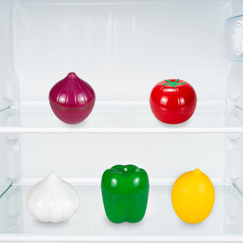 Vegetable and Fruit Storage Containers for Refrigerator, Tomato and Onion Shaped Storage, Food Storage Containers with Lids, Pack of 2...