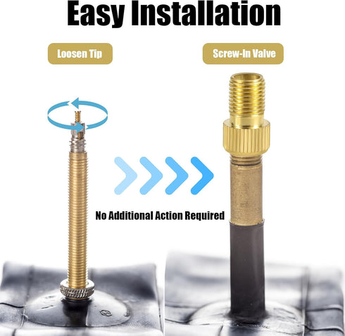 28pcs Bicycle Valve Adapter Set, Brass Bike Tire Valve Stem Adapter Inflation Kit Accessories for Standard Pump or Air Inflatable Attachment Compr...