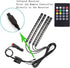 Car LED Strip Light,Uniwit 4 Pieces DC 12V Multicolor Car Interior Music Light LED Underdash Lighting Kit with Sound Active Function and Wireless ...