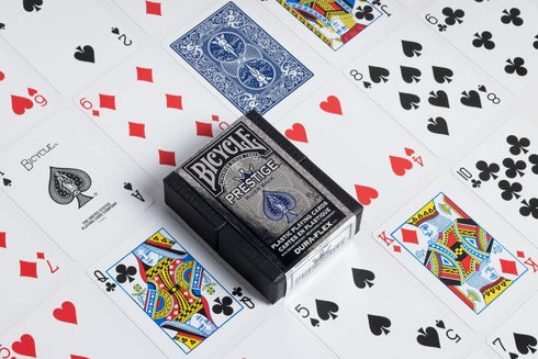 Bicycle Prestige Waterproof Plastic Playing Cards, Red & Blue (Colors May Vary)...