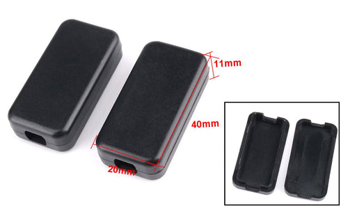 YXQ 40mmx20mmx11mm Power Project Enclose Case Junction Box Waterproof Small Engineering Wire Switch Plastic Black, 12-Pack...