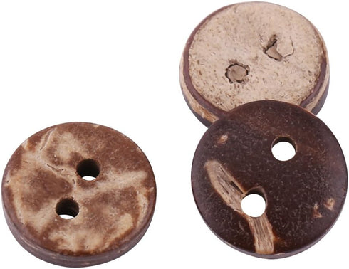 Coconut Shell 2 Holes Sewing Buttons, 400Pcs Brown Coconut Craft Buttons for DIY Scrapbooking Decor Clothing Accessories...