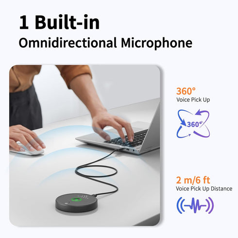 AIRHUG USB Microphone,Desktop Computer Mic, Mute Button with LED Indicator,AI Noise Reduction,Plug & Play Omnidirectional Condenser PC Laptop Mics...