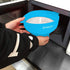 Collapsible Silicone Microwave Hot Air Popcorn Popper Bowl With Lid and Handles - Aqua...