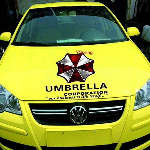 Reside nt Evi l Car Front Cover Decal Umbrella Corporation Logo Sticker Auto Body Vinyl Sticker for Vehicles(Style K - Black fonts-1pcs-19.7in)...