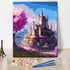 Paint by Number for Adult Girl Castle Painting Artwork DIY Above The Lake Water Beautiful Landscape Canvas Art Paint by Numbers for Girl Gift Mode...