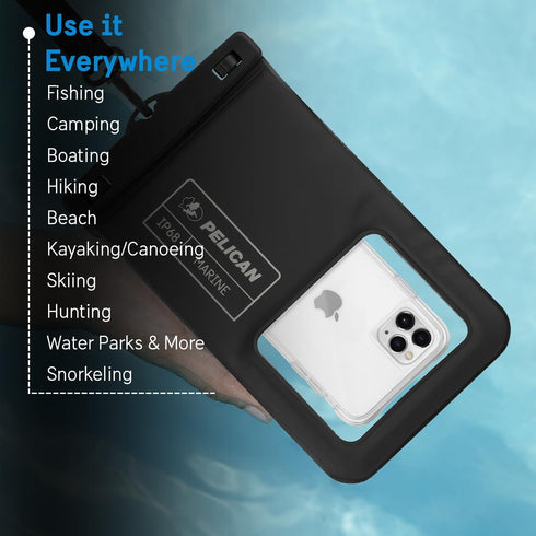 Pelican Marine - IP68 Waterproof Phone Pouch / Case (XL Size) - Floating Waterproof Phone Case For iPhone 15 Pro Max/ 14 Pro Max/ 13 Pro Max/ 12/ ...