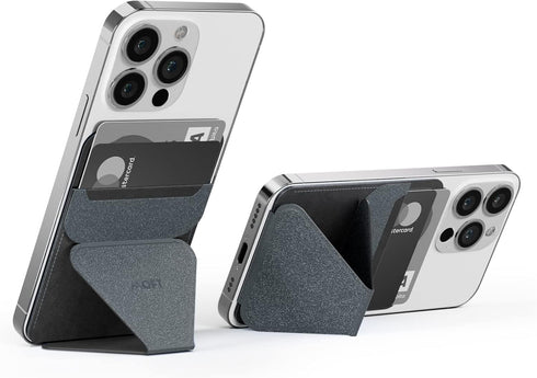 MOFT Phone Stand with 3M Adhesive for Android, iPhone and Most Smartphones, 2 Viewing Angles, Slim Wallet Stand (Starry Grey)...