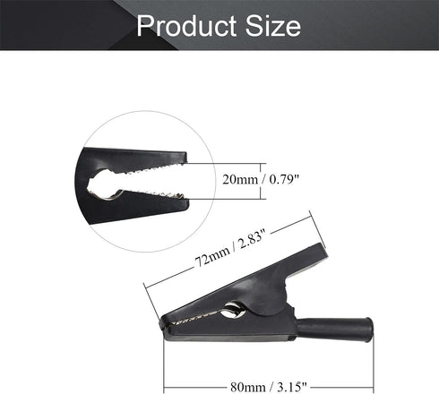 Fielect 2Pcs Alligator Clips 32A Full Insulated Crocodile Clips Clamp with 4mm Banana Jack Plug for Automotive Car Battery Electrical Testing Gree...