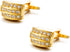Triple rows Cubic stones Gold tone Cufflinks Luxury Chic Cuff links...
