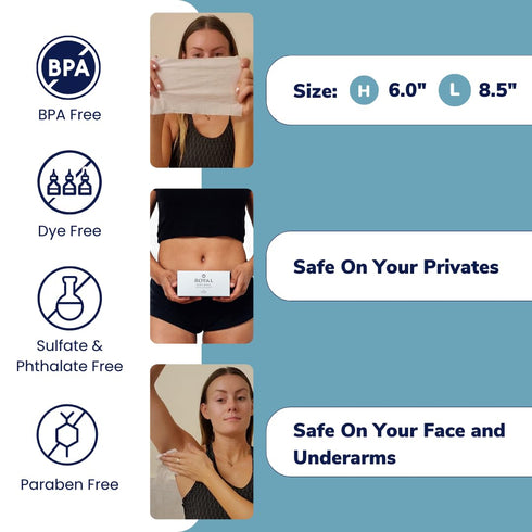 Royal Body Wipes - Flushable Individually Wrapped Wet Towelettes for Feminine Hygiene, Personal & Intimate Cleansing, Odor & Period Care – Women &...