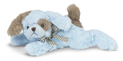 Bearington Baby Lil' Waggles Plush Stuffed Animal Blue Puppy with Rattle, 8 inches...