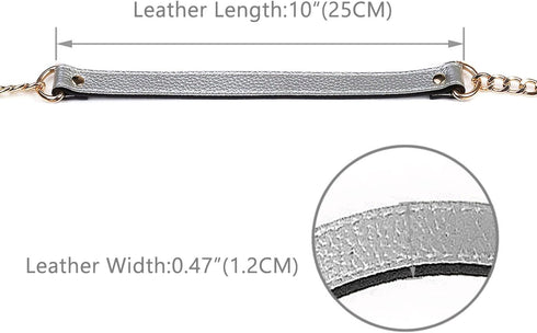 VanEnjoy 12MM Replacement Chain & Genuine Leather Shoulder Crossbody Straps for Handbags Purse Bags...