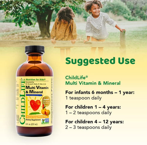CHILDLIFE ESSENTIALS, Kids Liquid Multivitamin and Mineral Supplement - Liquid Vitamins for Kids, All-Natural, Gluten-Free, Non-GMO - Natural Oran...