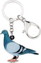 Acrylic Cute Pigeon Keychain Charms Bird Keyring Jewelry For Women Girls...
