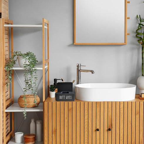 2 Pack Butt Wipes Dispenser 7.28" L * 4.80" W * 2.75" H, Flushable Wipes Dispenser for Bathroom Chic Style Baby Wipes Container Nursery Diaper Wip...