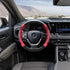 Car Steering Wheel Cover, Elastic Sport Leather Vehicle Steering Wheel Protector, Non-Slip Soft Grip Padded Auto Interior Protective Accessories, ...