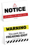 You Park Like an Idiot Sticky Note Pads / 4" x 3" Repositionable Funny Bad Parking Notifications/Two Unique Designs / 50 Sheets Per Pad Set of 6 /...
