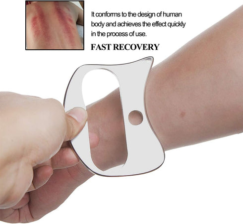 FeelFree Sport Guasha Massage Tools,Medical Grade Stainless Steel Scraping Tool for Soft Tissue Scraping Massage Tool, Physical Therapy Stuff,Used...