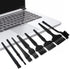 10 in 1 Portable Plastic Handle Nylon Anti Static Brushes Keyboard Cleaning Brush Kit for Cleaning Computer Keyboard Car Lab (Black)...