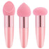 3 Pcs Makeup Foundation Sponge Pink Beauty Blender Sponge Makeup Sponge Cosmetic Powder Puff Concealer Face Brush with Handle Beauty Sponge Applic...