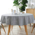 Table Cloth, Round Stripe Table Cover Nordic Twill Floral Tablecloth Washable Dining Decorative for Holiday Home Christmas Party Picnic (Gray)...