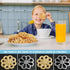 DOERDO 1PCS Wooden Handle Frying Mold Rosette Waffle Molds Homemade Frying Mold Kitchen Gadgets, Silver...