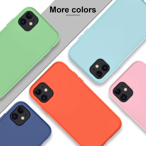DEENAKIN Compatible with iPhone 11 Case with Screen Protector, Silicone Gel Rubber Bumper Cover,Slim Fit Shockproof Protective Phone Cover Black...