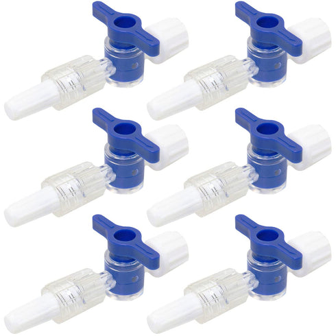 6pcs Disposable Medical Valve 2-Way Stopcocks with Luer Connections Male Lock for School Projects, Hobbies DIY Experimental Research Projects...