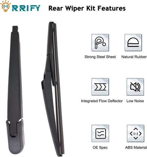 Rear Windshield Wiper Blade Arm Set for Kia Soul 2010-2019, for Kia Soul EV 2015-2019 Rear Windsheild Back Wiper Arm and wiper Blade with Cover As...