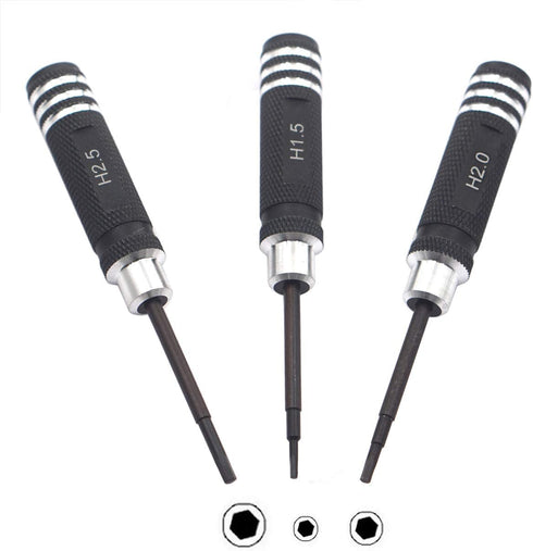7PCS Vgoohobby Hex Screw Driver Screwdriver Repair Tool Kit Set Hex Nut Key Socket for RC Helicopter Airplane Robotics Car,H1.5 2.0 2.5mm Hex,4.0 ...