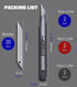 6 Pack Utility knife Retractable with 30 Degree Snap Off Blade Lockable Cardsharp Box Cutter Knife with Extra 20 Sharp Blades for Heavy Duty Offic...