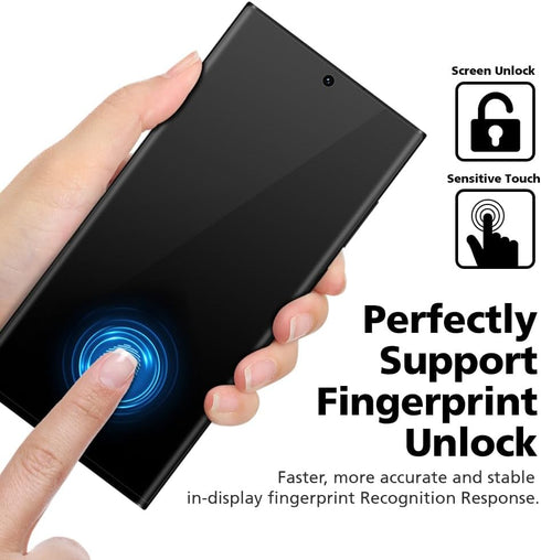[2 Pack Privacy Screen Protector for Galaxy S22 Ultra, Full Glue Anti-Spy PET EPU Hybrid Screen Protector, Fingerprint Compatible, Self-Healing, E...