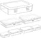 7 Pack Mixed Sizes Rectangular Mini Plastic Containers Clear Plastic Storage Boxes with Hinged Lids Empty Beads Organizers for Small Items Art Cra...