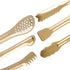 Gold Plated Mini Serving Tongs Set 6-Inch Appetizers Tongs Stainless Steel Small Sugar Cube Tongs Ice Tongs, Set of 6...