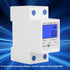 Single Phase Energy Meter 230VAC LCD KWH Electric Meter 5-32A 50Hz Single Phase DIN Rail KWH Meter Electricity Usage Meter Electricity Usage Monit...